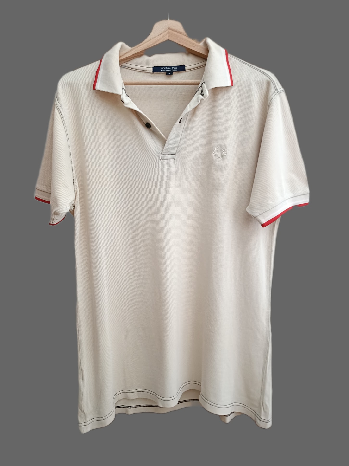 Fred Perry Cream Tipped Cotton Pique Polo Shirt