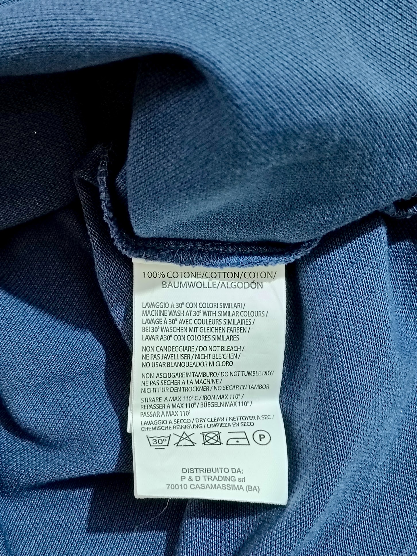 Malefemale Steel Blue Contrast Tipped Cotton Polo Shirt - Image 4